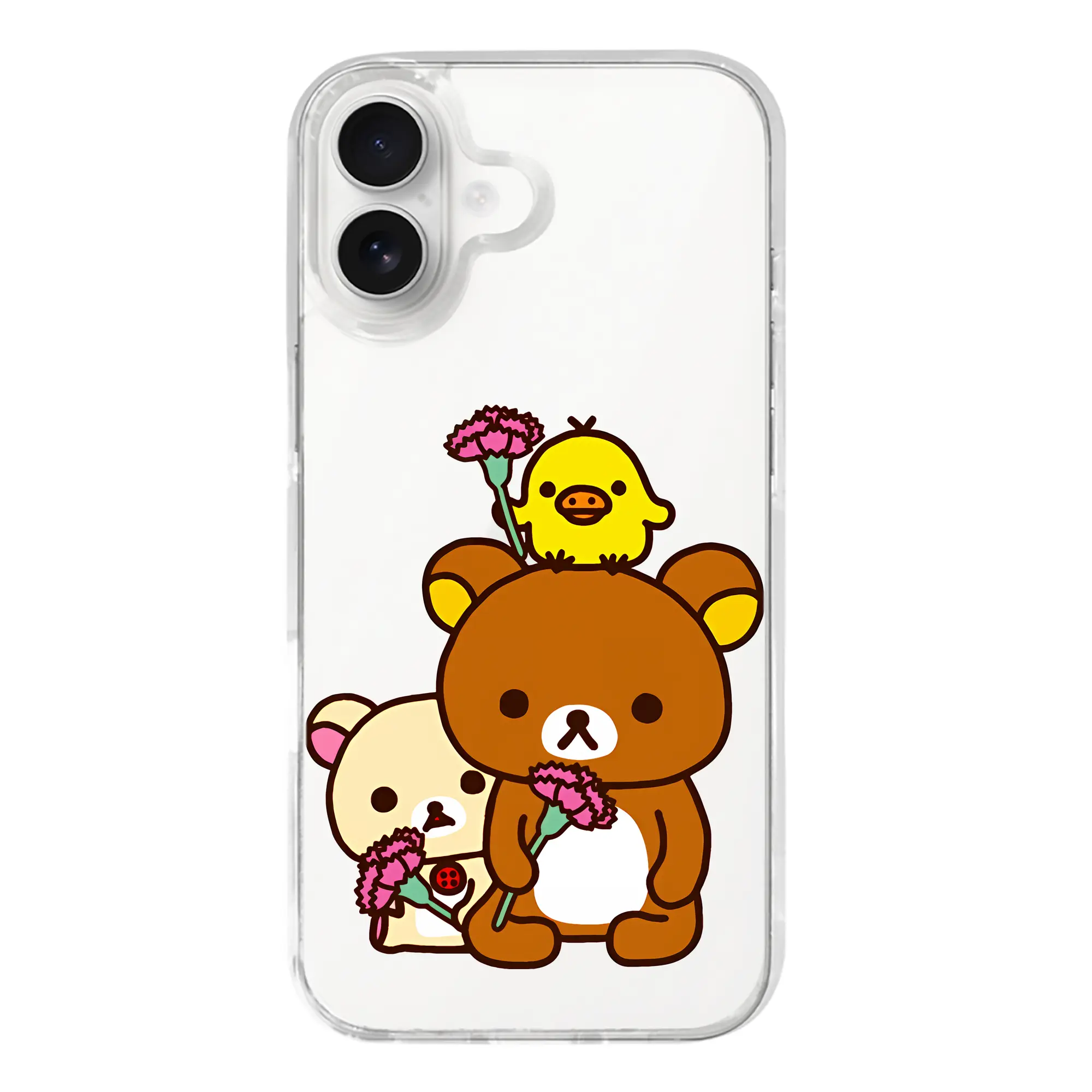 リラックマ (Rilakkuma) グッズ キイロイトリ (Kiiroitori) - iPhone 17シリーズ 透明スマホケース – 薄型・耐衝撃・精密フィット保護カバー